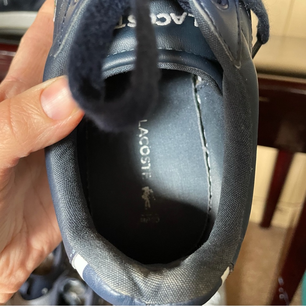 Lacoste Graduate Tonal Navy Leather Trainer Sneaker - Picture 7 of 8